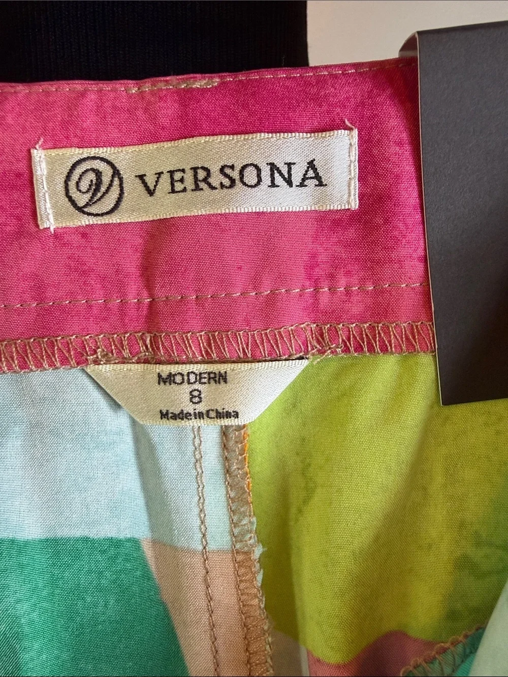 Versona Vibrant Geo-Print Wide Leg Pants - Multicolor Sz 8 NWT